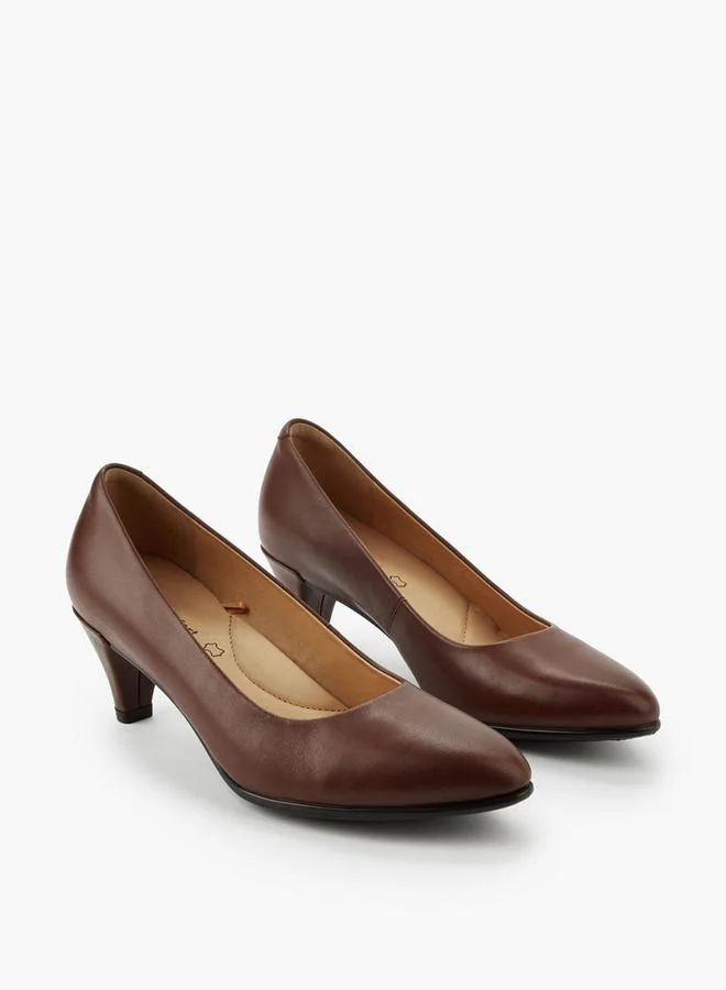 Le Confort Women Cone Heel Leather Pumps