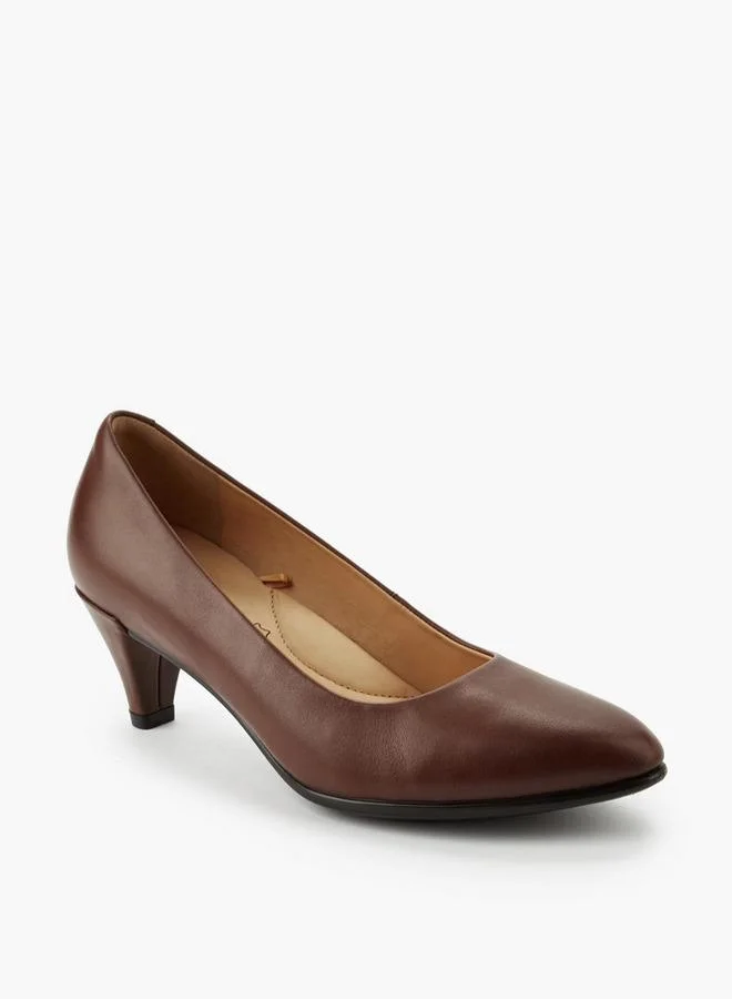Le Confort Women Cone Heel Leather Pumps