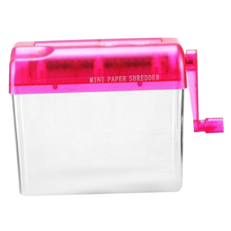 Portable Small Office Shredder Manual Crosscut for Home School Documents Bills - Image 2