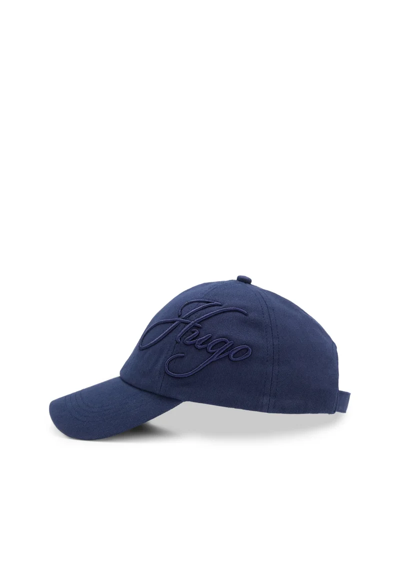 HUGO Logo-embroidered cap in cotton twill
