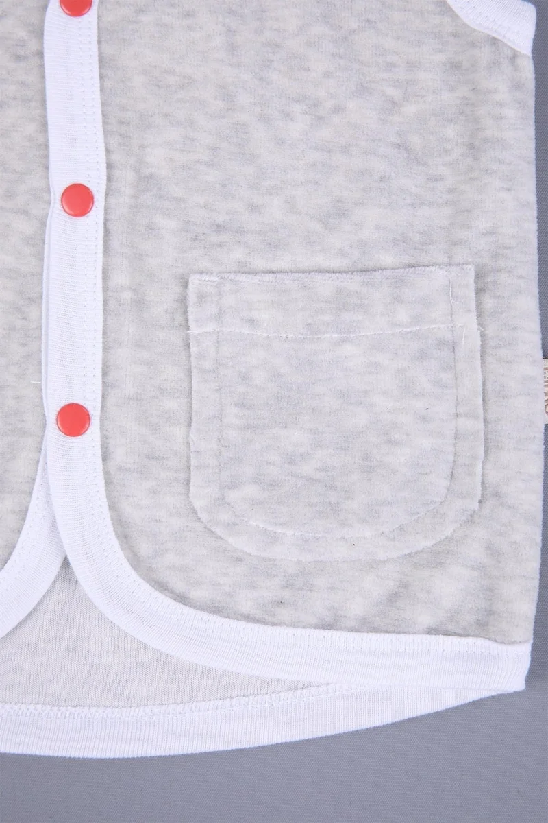 بيبي هولا Baby Girl, Boy, Hooded Velvet Vest with Pockets 3297