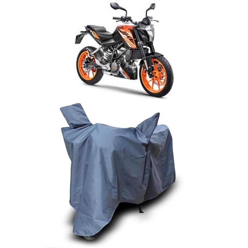 MADAFIYA Waterproof Two Wheeler Cover for KTM 200 Duke Bike All Season Protection Bike Cover for Rain & Sun (Grey) - Image 1