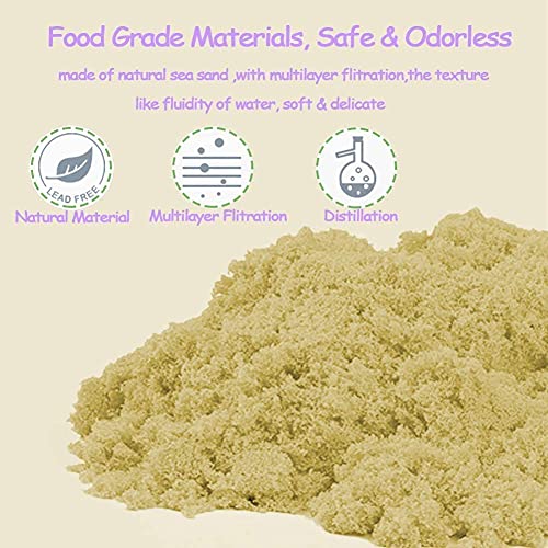 BabyGo Soft Space Sand Clay for Indoor Playing Moldable 500gm in Resealable Bag with Free Big Mould (Green) (No Toxic) - Image 4