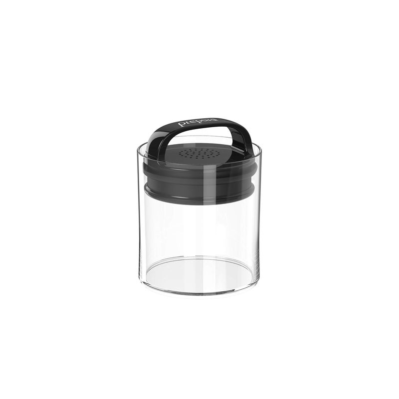 Prepara Prepara Evak Fresh Saver  Small-Short Airless Canister with Black handle  0.5 Quart  Clear  - Image 1