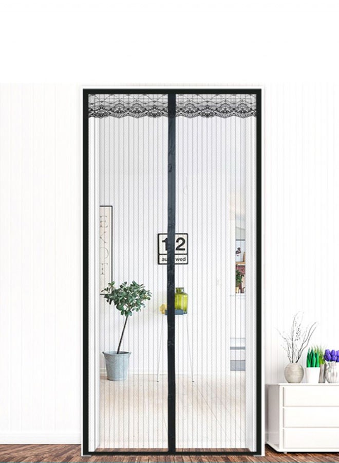 NIBEMINENT Magic Mesh Magnetic Automatic Closure Anti-Mosquito Door Curtain Black/White