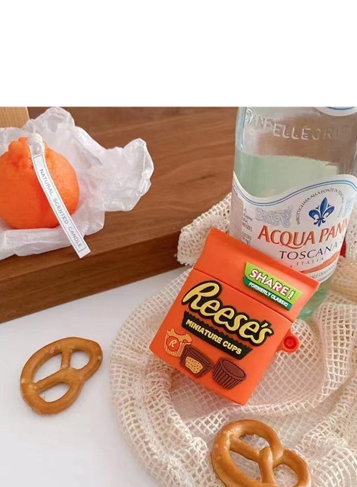 عام (عبوة من 2) حقيبة سيليكون لطيفة لسماعات Airpods 1/2 مع سلسلة مفاتيح، تصميم كرتوني لحماية الشاحن وسماعات الرأس، مجموعة ملحقات متوافقة مع Airpods 1 و 2 - Image 2