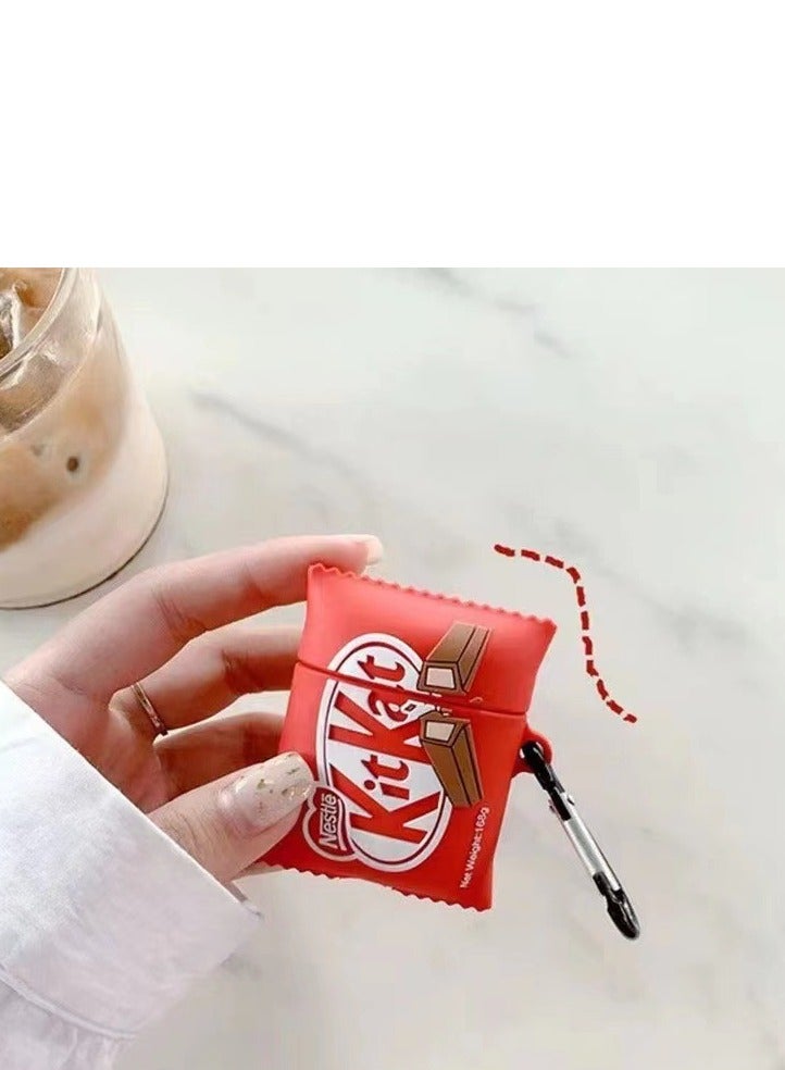 عام (عبوة من 2) حقيبة سيليكون لطيفة لسماعات Airpods 1/2 مع سلسلة مفاتيح، تصميم كرتوني لحماية الشاحن وسماعات الرأس، مجموعة ملحقات متوافقة مع Airpods 1 و 2 - Image 3