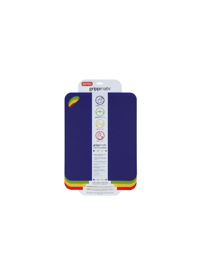 Dexas 4-Piece Grip Mat Flexible Cutting Board Set Multicolor 11.5 x 14 inch 6554PK - Image 4