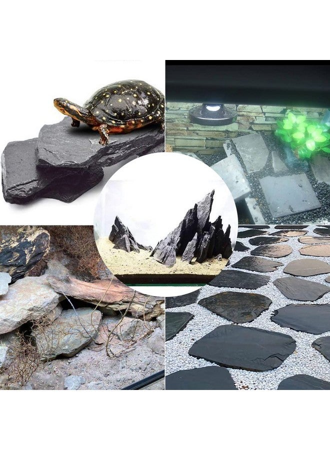 بلو هاند كارت صخور حجر الأردواز الطبيعي من Blue Handcart، مزيج من الأحجار من 2 إلى 3 بوصات وقطعة واحدة حوالي 8 بوصات - لأحواض السمك والحدائق الزجاجية، وتصميم الأحواض المائية (3 أرطال) - Image 5