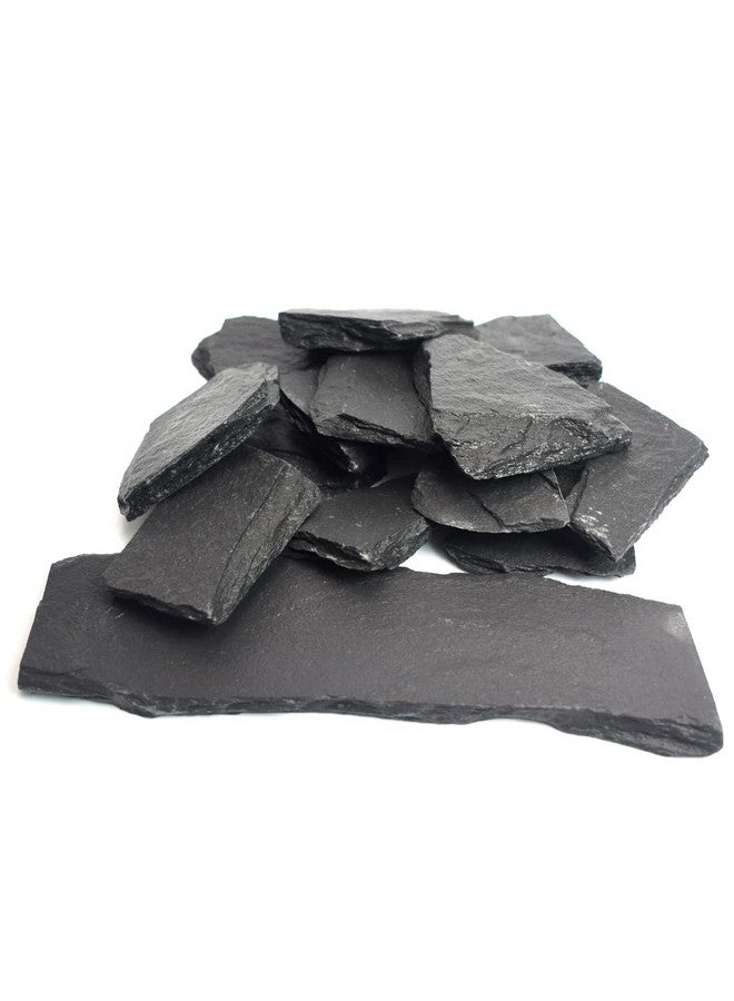 بلو هاند كارت صخور حجر الأردواز الطبيعي من Blue Handcart، مزيج من الأحجار من 2 إلى 3 بوصات وقطعة واحدة حوالي 8 بوصات - لأحواض السمك والحدائق الزجاجية، وتصميم الأحواض المائية (3 أرطال) - Image 2