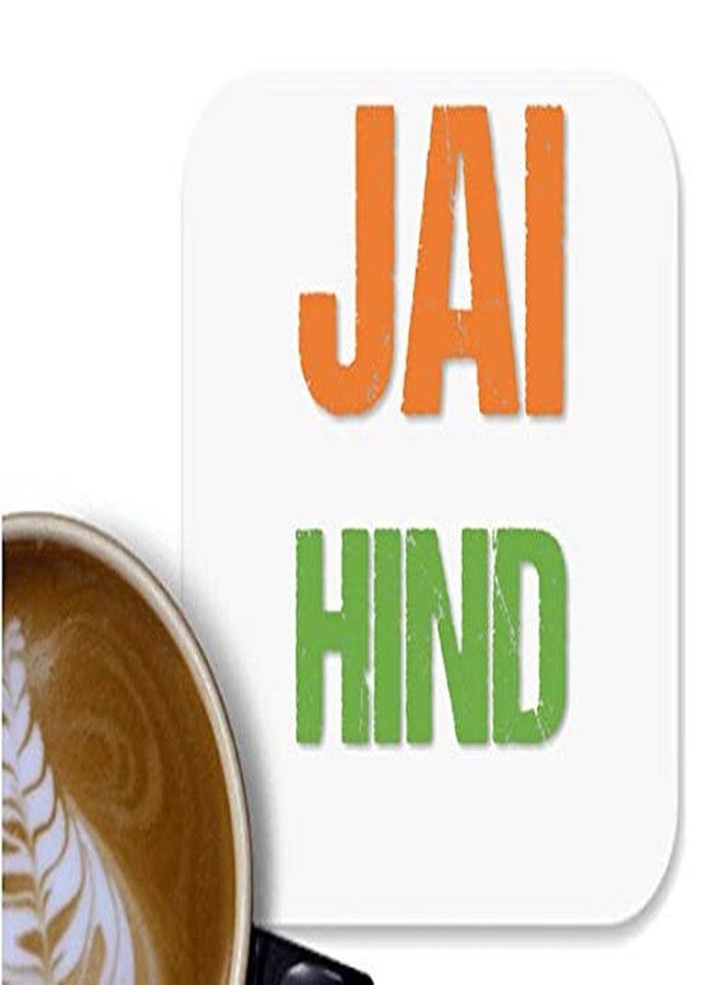 UDNAG MDF Tea Coffee Coaster 'Independence Day | Jay Hind' for Office Home [90 x 90mm]