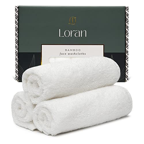 White Washcloths Set of 6 Soft Facial Cloths 10 x 10 100 Viscose Derived from Bamboo SpaLike Feel Silky Face Cloth for Skin Cleansing