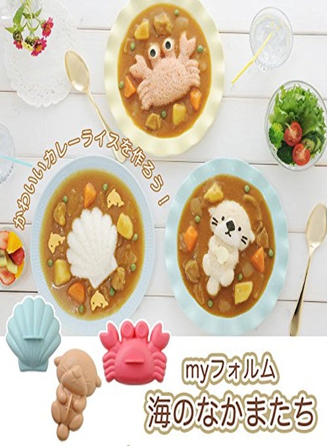 Arnest My Form Rice Press Mold 3pcs (Crab, Sea Otter, Scallop) & Food Press Cutter for Decoration (76780) - Image 3