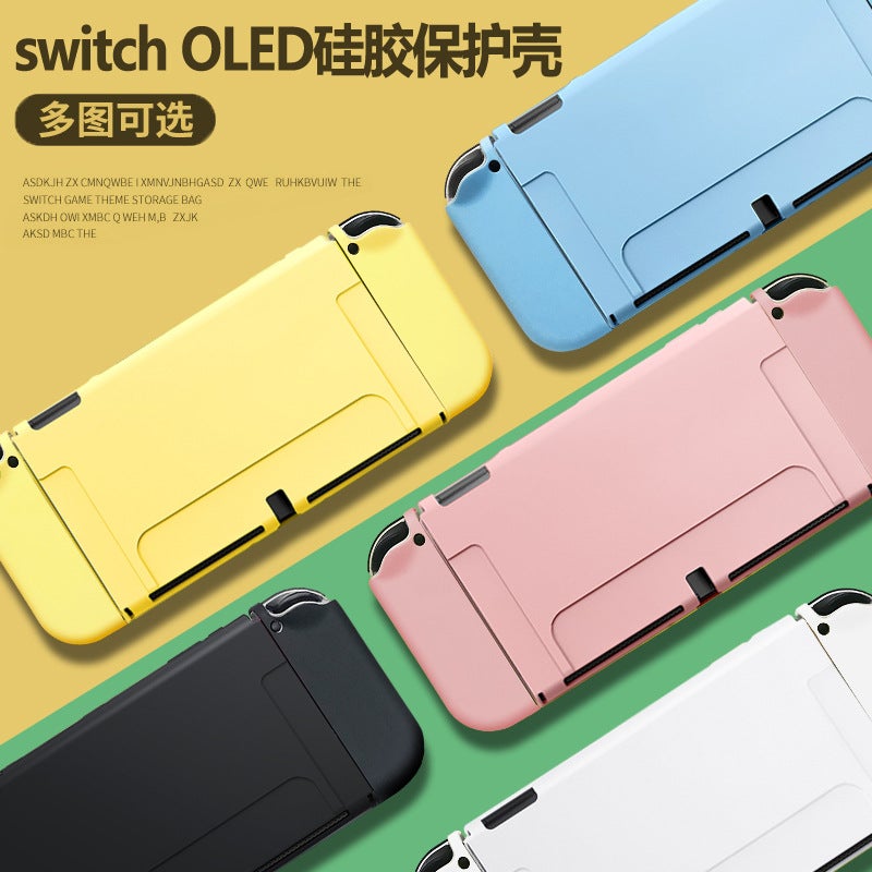 Switch Oled Protective Case Main Case Handle Silicone Case Ns Oled Solid Color Color Case Accessories Thin Frosted - Image 2