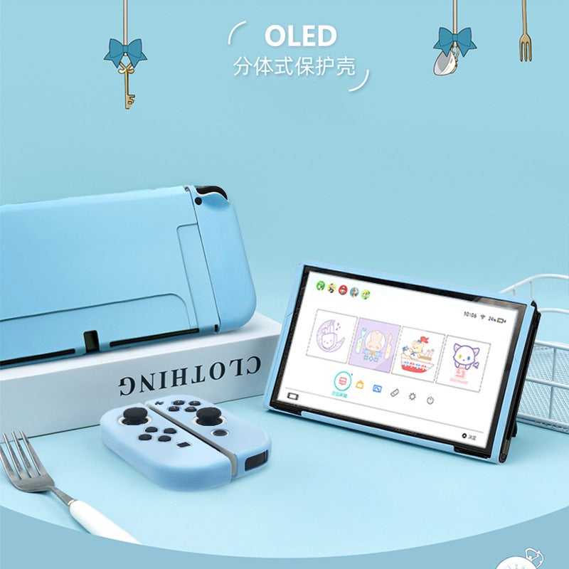 Switch Oled Protective Case Main Case Handle Silicone Case Ns Oled Solid Color Color Case Accessories Thin Frosted - Image 3