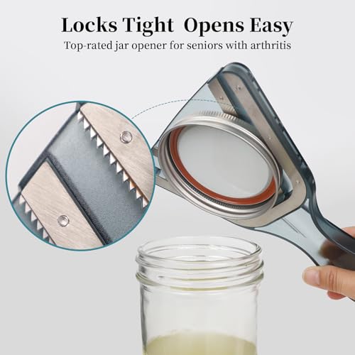 Cowbright Jar Opener for Weak Hands & Seniors with Arthritis – Easy Twist-Off Lid & Bottle Opener – Ergonomic Non-Slip Handle, Unique Kitchen Gadget & Ideal Christmas Gift for Elderly, Women & Men (Gray) - Image 4