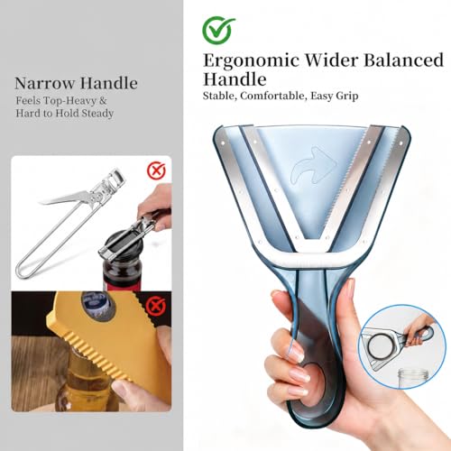 Cowbright Jar Opener for Weak Hands & Seniors with Arthritis – Easy Twist-Off Lid & Bottle Opener – Ergonomic Non-Slip Handle, Unique Kitchen Gadget & Ideal Christmas Gift for Elderly, Women & Men (Gray) - Image 3