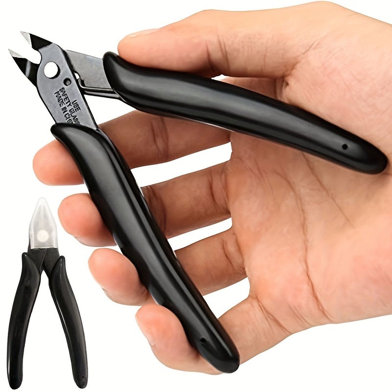 5 Inch Micro Flush Cutter Black Handles Jewelry Electronics Wire Cutter 1pc - Image 1