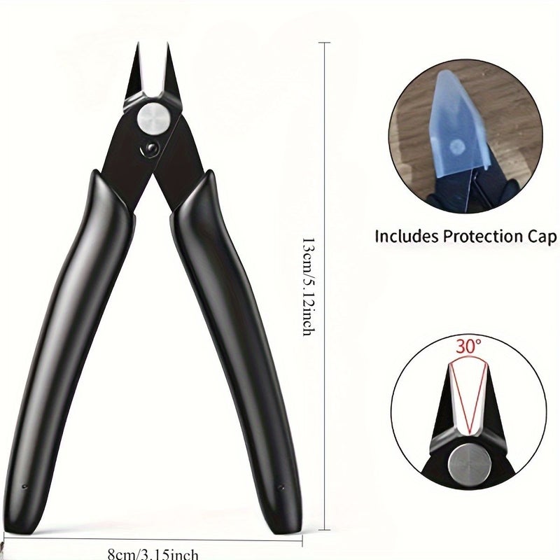 5 Inch Micro Flush Cutter Black Handles Jewelry Electronics Wire Cutter 1pc - Image 3