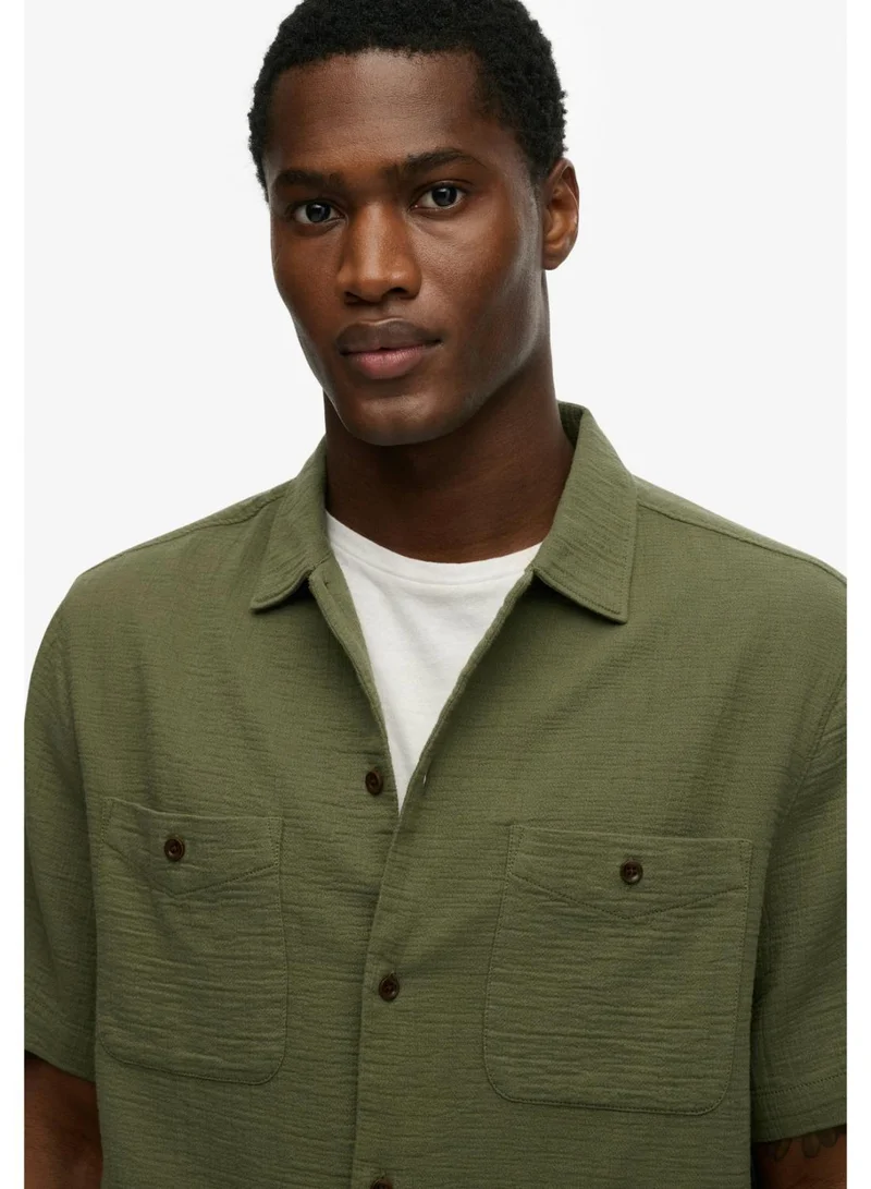 Superdry  The Merchant Store - Textured Short Sleeve Shirt for Men | Best Price UAE