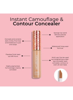 MCoBeauty Instant Camouflage And Contour Concealer Highly Pigmented Full Coverage Instantly Brightens And Smooths The Skin Blurs Imperfections And Corrects Dark Circles Medium 0.3 Oz  - Image 4
