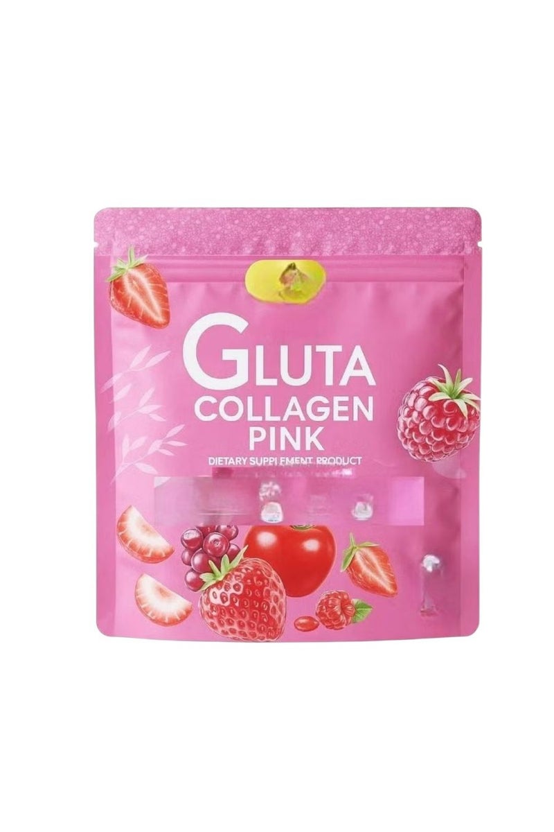 ماني جلوتا كولاجين وردي مضاد للشيخوخة، يدعم صحة البشرة، 30 كيسًا