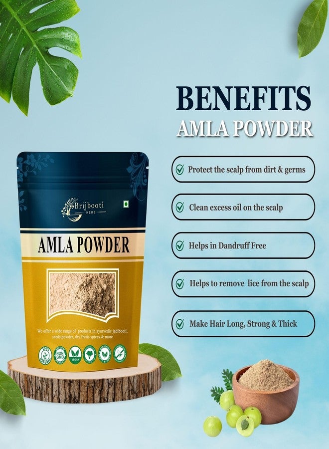 Brijbooti Pure Amla Powder 100 Gram | Indian gooseberry | for Hair, Skin, Eating, and Drinking | Pure and Natural Amla Fruit Powder - Image 2