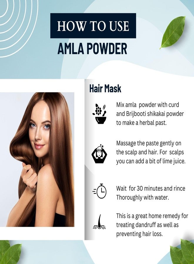 Brijbooti Pure Amla Powder 100 Gram | Indian gooseberry | for Hair, Skin, Eating, and Drinking | Pure and Natural Amla Fruit Powder - Image 3