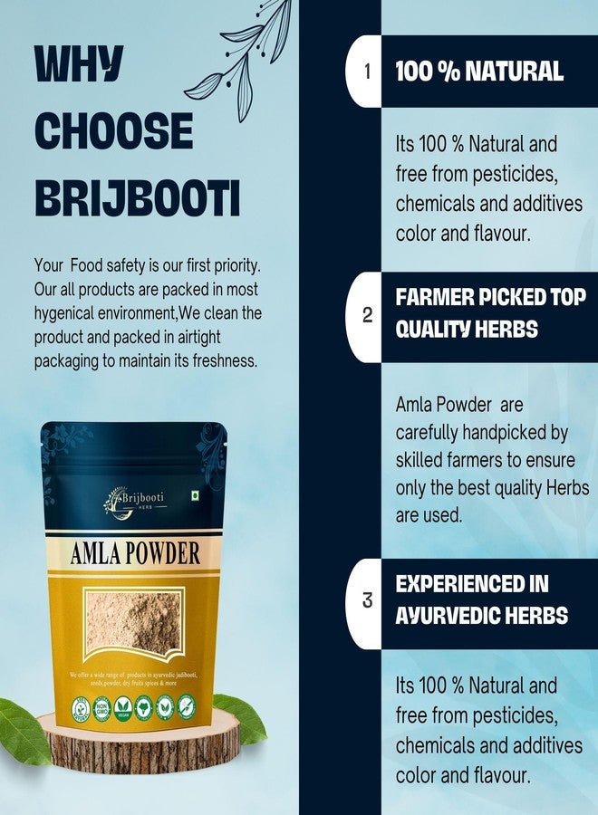 Brijbooti Pure Amla Powder 100 Gram | Indian gooseberry | for Hair, Skin, Eating, and Drinking | Pure and Natural Amla Fruit Powder - Image 5