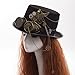 GRACEART Steampunk Top Hat for Women Gothic Gears for Men with Removable Goggle - Image 3