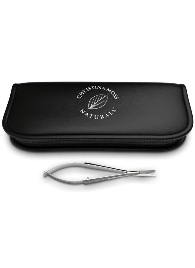 Christina Moss Naturals - Small Scissors by Christina Moss Naturals® for Eyebrows, Nose Hair, Nails, Beard, Round Tip, Professional Grooming - Image 1