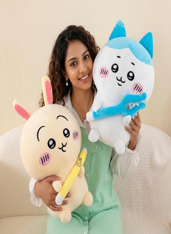 TechMax Solution Kawaii Bunny Plush Soft Stuffed Rabbit Anime Doll Cute Hugging Pillow Toy for Kids Room Decor Gift - Image 3