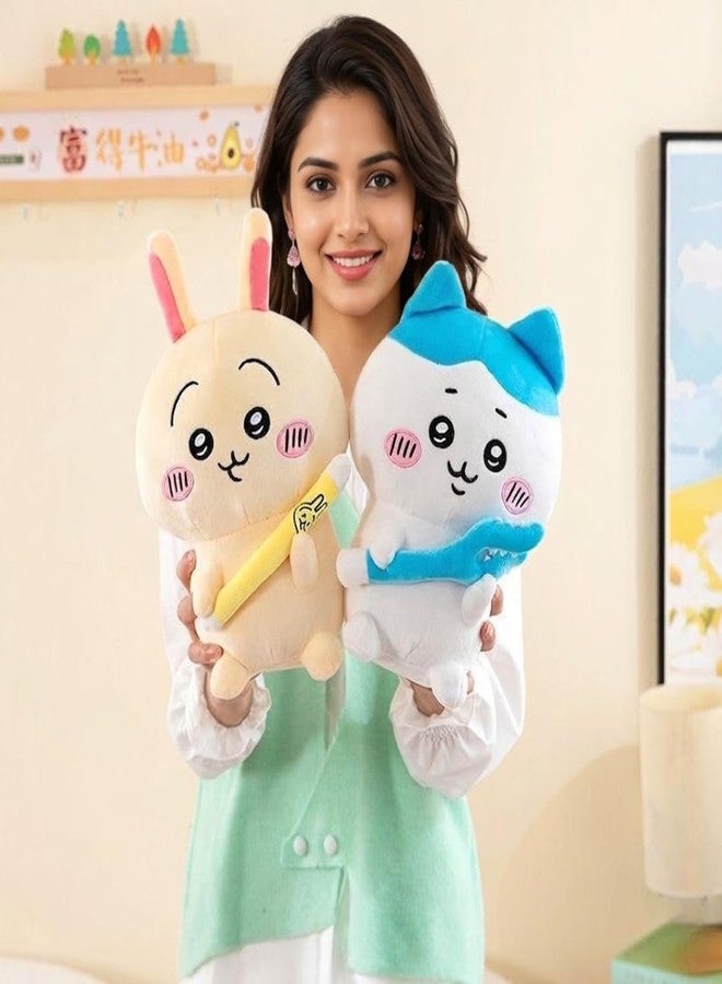 TechMax Solution Kawaii Bunny Plush Soft Stuffed Rabbit Anime Doll Cute Hugging Pillow Toy for Kids Room Decor Gift - Image 4