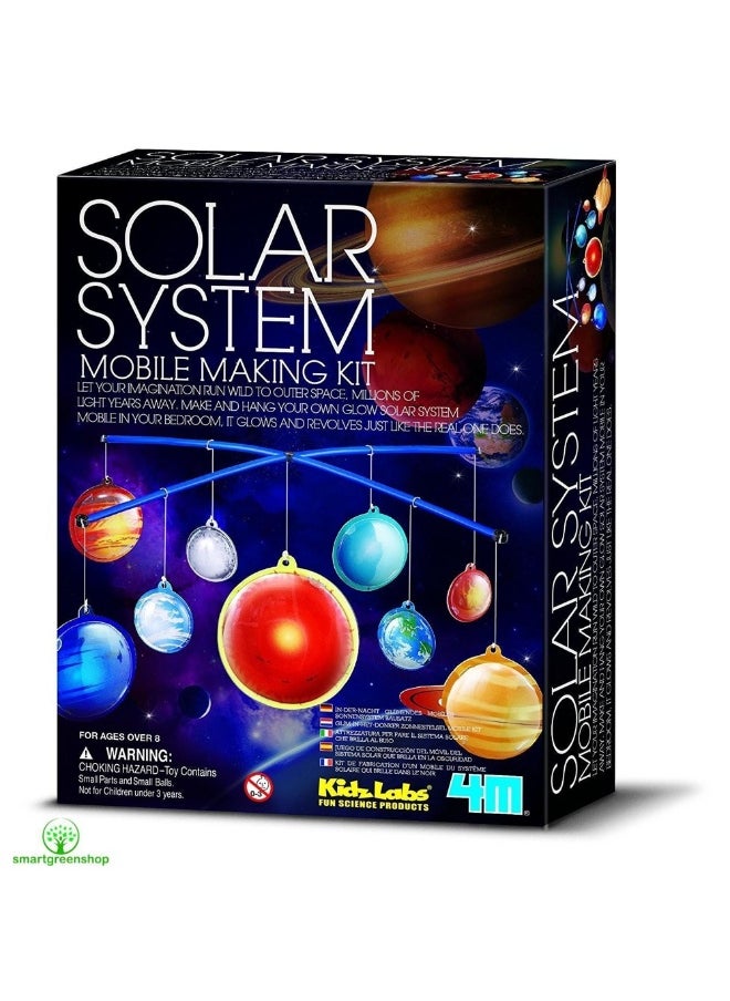 4m - KidzLabs Glow Solar System Mobile Making Kit - Image 1
