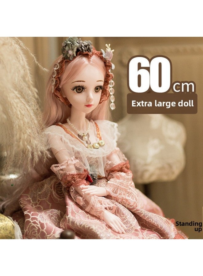 Cm Doll Suit Princess Girl Children's Big Doll Birthday Simulation Single Birthday Toy-Color:Erweina 【can Blink】 60cm-Height:No Music + 12-piece Clothes Set + 2 Gifts + Gift Box - Image 4