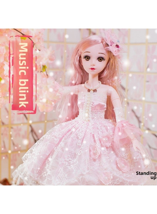 Cm Doll Suit Princess Girl Children's Big Doll Birthday Simulation Single Birthday Toy-Color:Erweina 【can Blink】 60cm-Height:No Music + 12-piece Clothes Set + 2 Gifts + Gift Box - Image 3