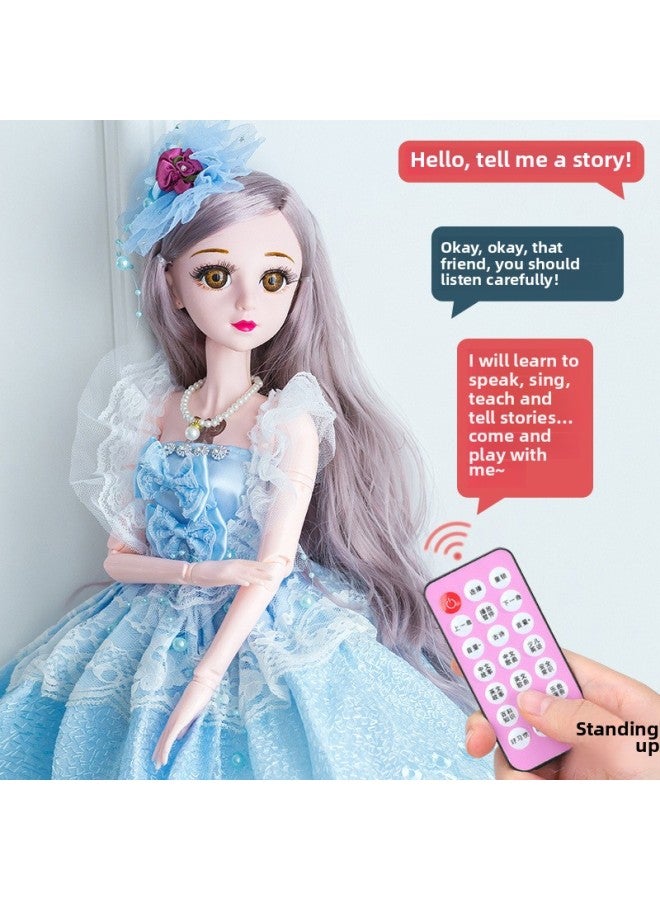 Cm Doll Suit Princess Girl Children's Big Doll Birthday Simulation Single Birthday Toy-Color:Erweina 【can Blink】 60cm-Height:No Music + 12-piece Clothes Set + 2 Gifts + Gift Box - Image 5