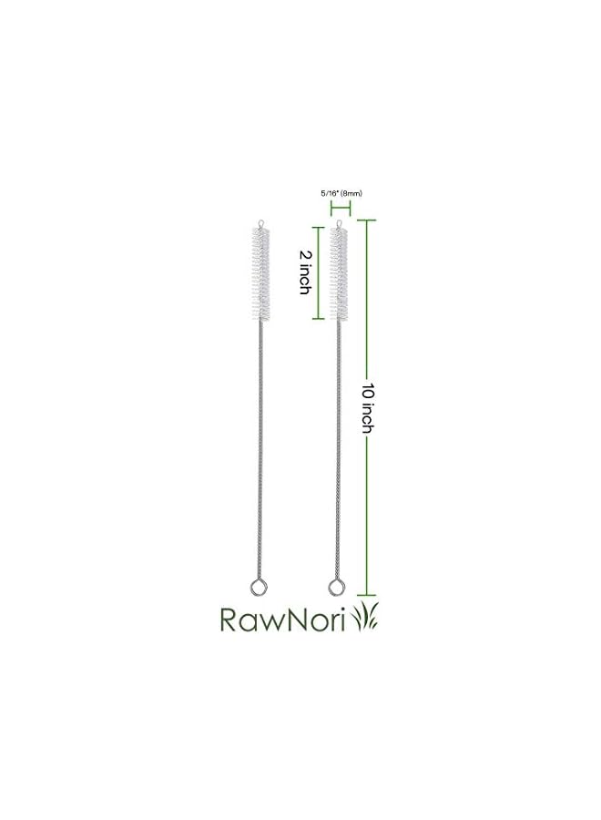 rawnori rawnori 2 Starbucks Straws Cleaning Brush - BPA Free - 2 Heavy Bristle Straw Cleaner for Washing Ss Drink Straws, Tea Pot Spout, Glass Bottles, Mini, Micro, Pipe  - Image 2