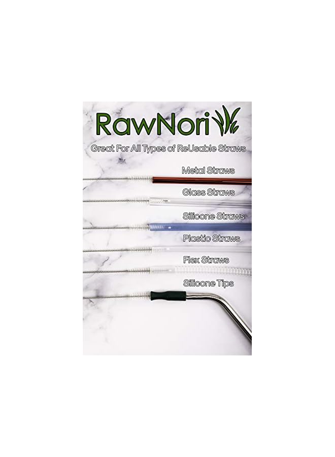 rawnori rawnori 2 Starbucks Straws Cleaning Brush - BPA Free - 2 Heavy Bristle Straw Cleaner for Washing Ss Drink Straws, Tea Pot Spout, Glass Bottles, Mini, Micro, Pipe  - Image 3