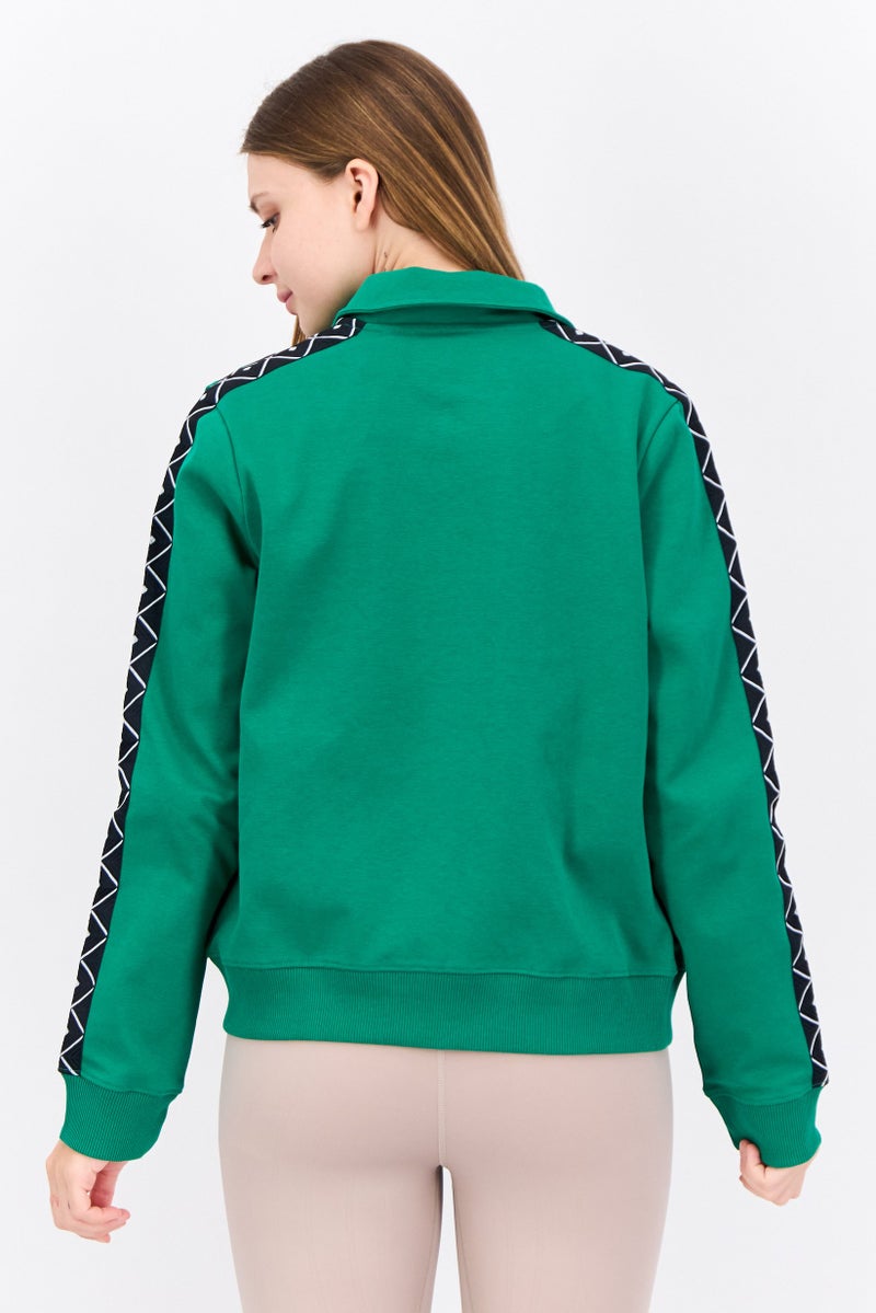 Lyle & Scott Women Spread Collar Brand Logo Long Sleeves Full Zip Sweatshirt, Multicolor - Image 2