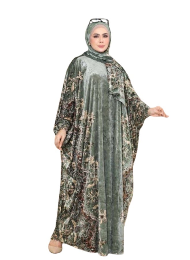 إسدال صلاة واستقبال وخروج حريمي خامة قطيفة چنچاه تقيلة - Image 1