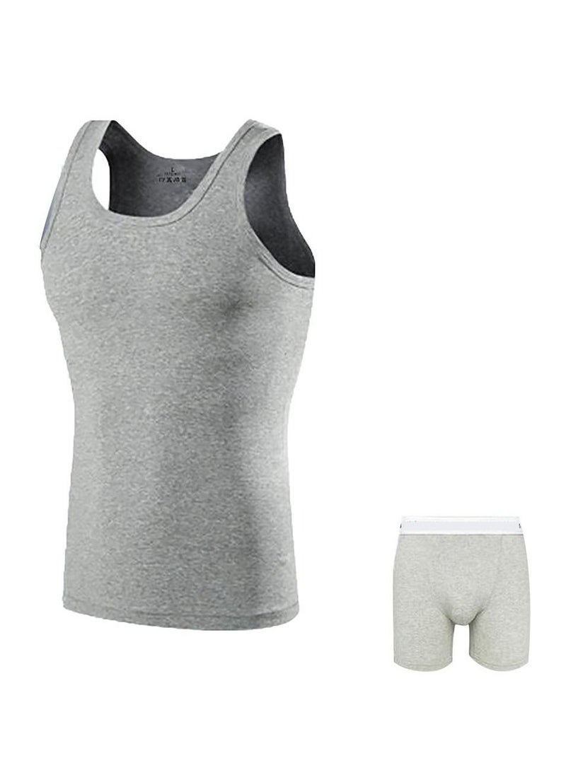 Boxer Style Shirt + Underpants Set Size XXL - Grey - pzsku/Z03D3844F7494C27E43ECZ/45/_/1647349440/d6a542dc-29bc-42e0-8b80-92e3e81f20cf