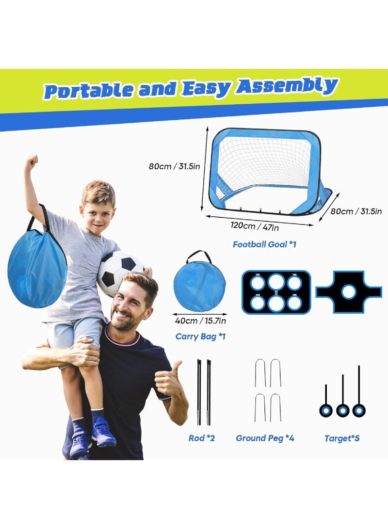 Rock Pow Soccer Goal, 4 Modes Pop Up Football Goals for Kids, Foldable and Portable Soccer Goal net with Carry Bag, Football Training Equipment for Indoor, Outdoor, Football Gifts for Boys Girls - Image 4