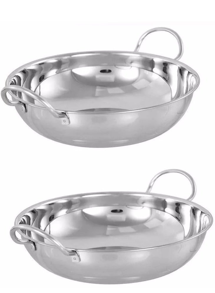 555 4Pc Stainless Steel Kadai Serving Bowl - Image 3