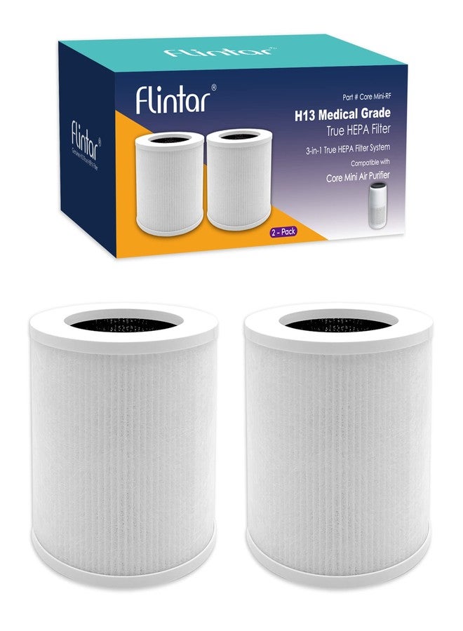 Flintar Core Mini Replacement Filter, Compatible with LEVOIT Core Mini Air Purifier, 3-in-1 H13 Grade Filtration and Activated Carbon Filter, Core Mini-RF, 2-Pack - Image 2