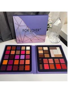 An integrated Eye Shadow Palette With Highlighter Blush Eyebrow Tattoo And Multi Colored Powder Easy To Use