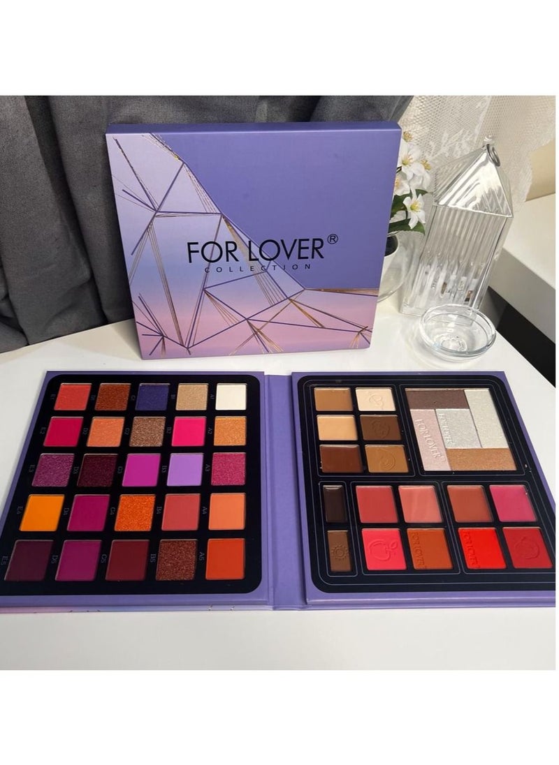 FOR LOVER - An integrated Eye Shadow Palette With Highlighter Blush Eyebrow Tattoo And Multi Colored Powder Easy To Use - Image 1
