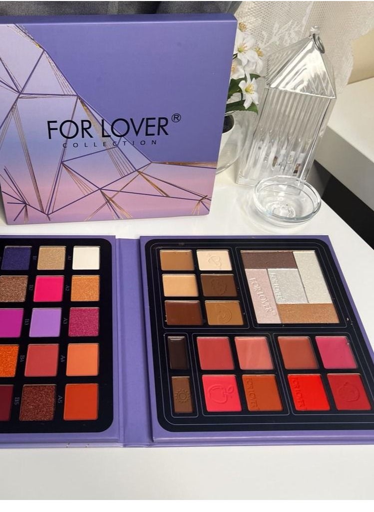 FOR LOVER - An integrated Eye Shadow Palette With Highlighter Blush Eyebrow Tattoo And Multi Colored Powder Easy To Use - Image 1