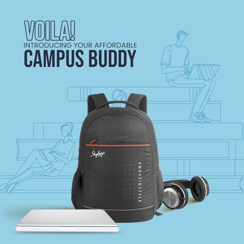 Skybags IKON 02 College Backpack (E) Grey Backpack (Grey, OneSize) - Image 5