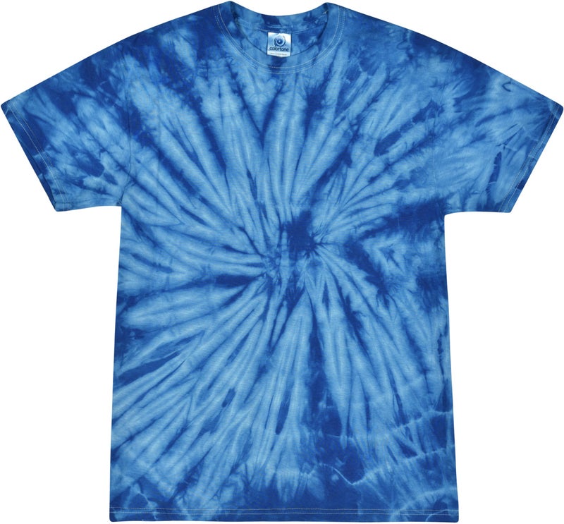 Colortone 100% Cotton Spider Tie Dye T-Shirt for Women and Men, 4X-Large, Spider Royal - Image 2